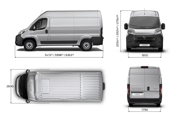 Peugeot Boxer Furgon rozměry