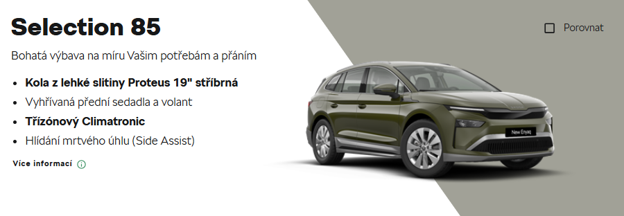 Výbava Selection 85