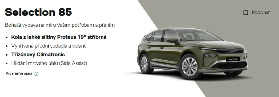 Výbava Selection 85