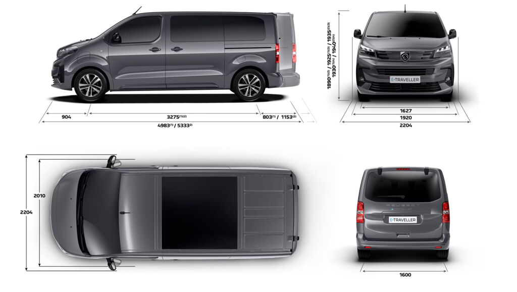 Peugeot Traveller rozměry