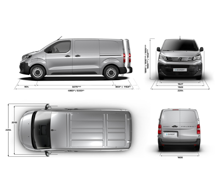 Peugeot Expert Furgon rozměry