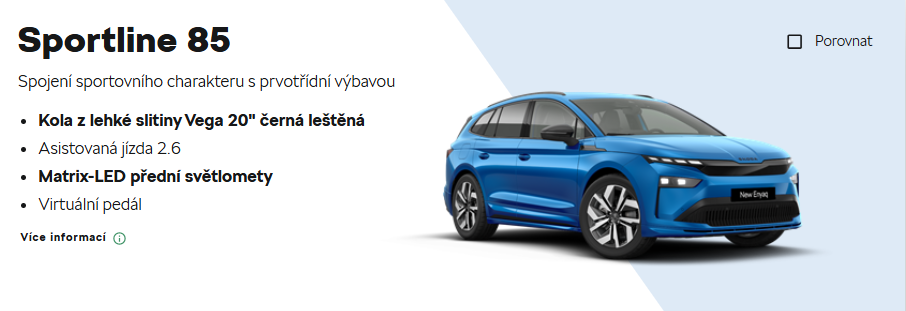 Výbava Sportline 85